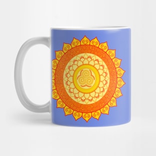Sun sea spirals mandala orange Mug